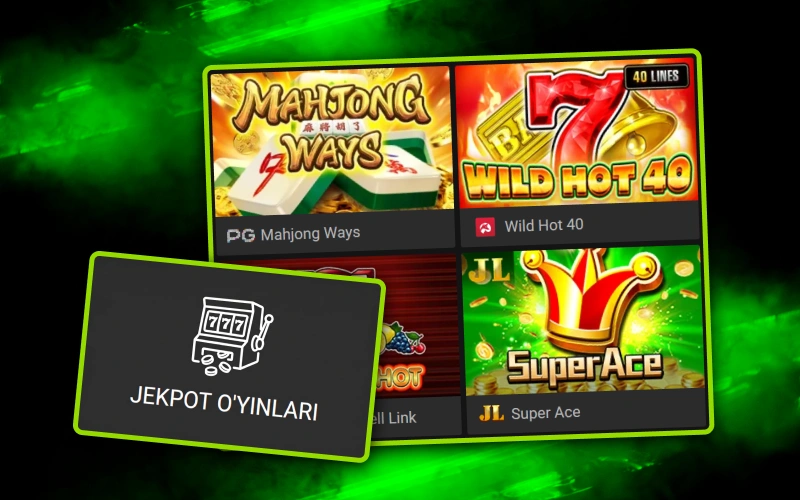 WinWin ilovasida jekpot o'yinlarida omadingizni sinab ko'ring va katta yutib oling.