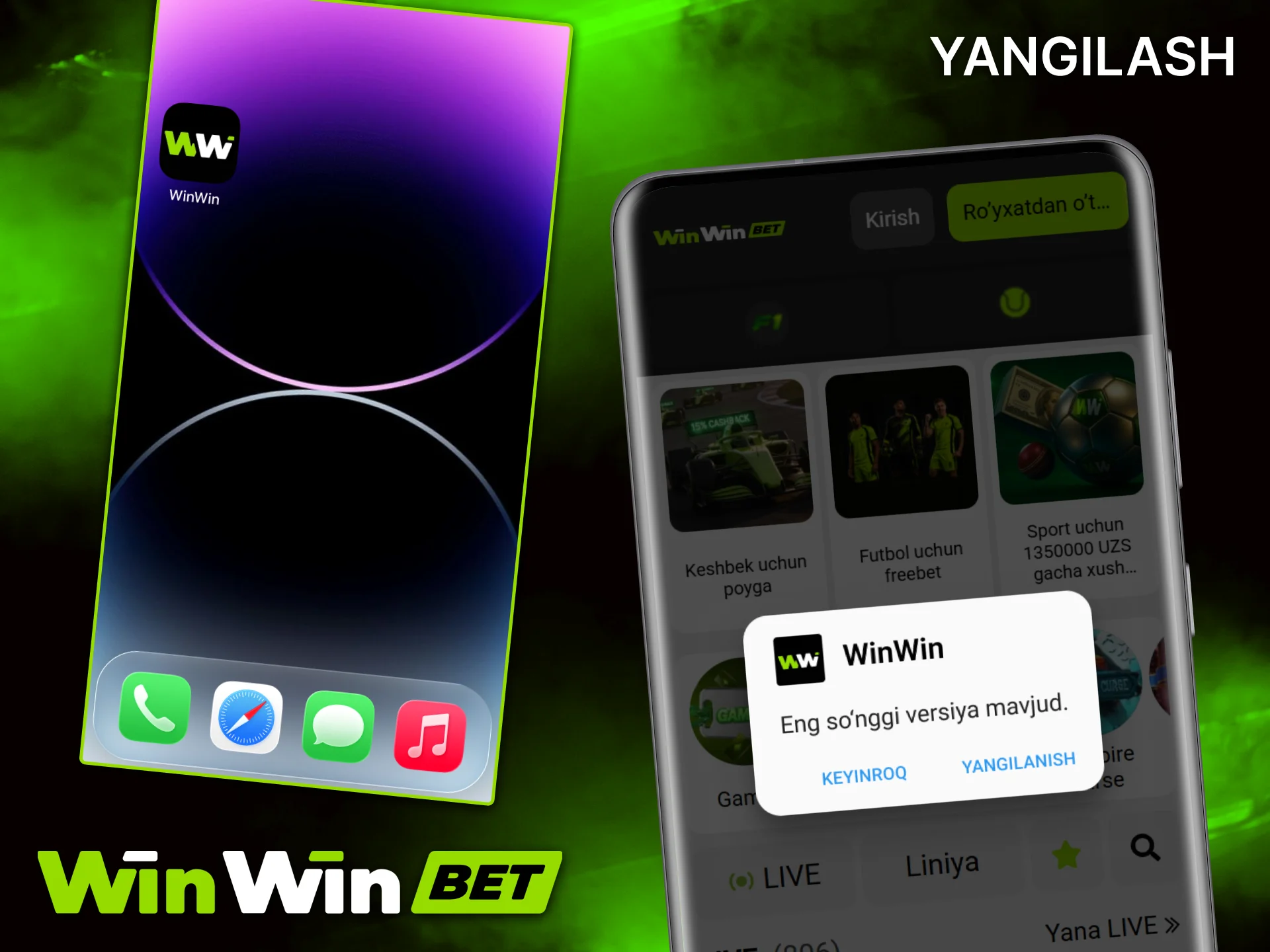 WinWin ilovangizni eng so'nggi versiyasiga yangilang va uzluksiz o'yin tajribasidan bahramand bo'ling.