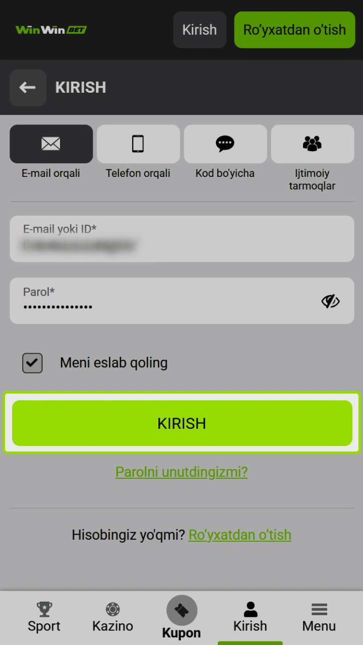WinWin veb-saytiga kiring va qiziqarli va foydali o'yinlarda ishtirok eting.