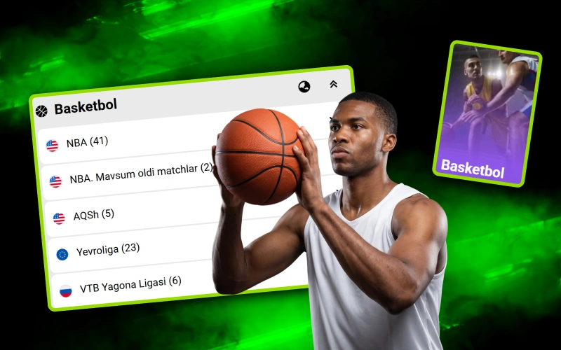 WinWin pul tikish platformasida basketbol o'yinlariga pul tiking.