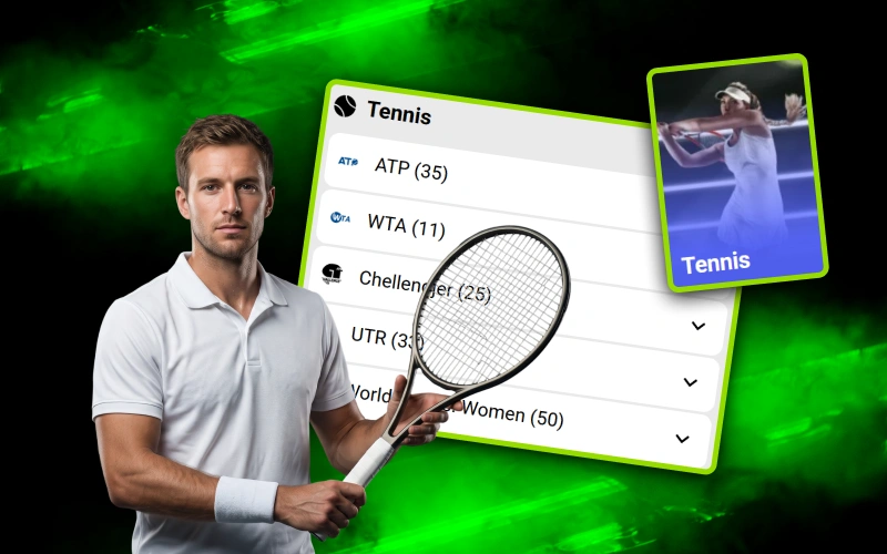 WinWin tikish platformasida yuqori koeffitsientlar bilan tennis o'yinlarida katta yutib oling.